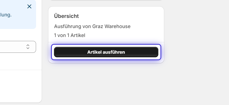 Fulfillment-Einstellungen